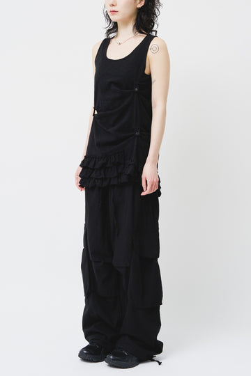 (W) Lino Button Sleeveless